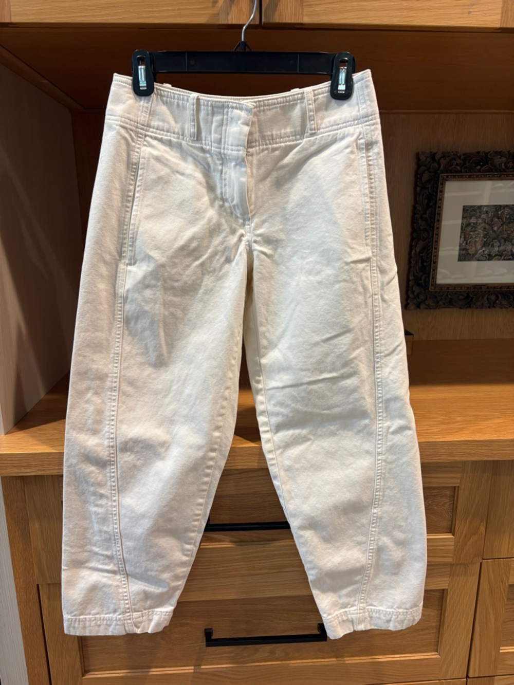 Banana Republic Cream Petite Trousers